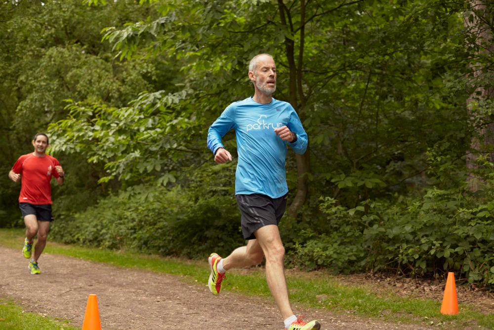 Paul Sinton-Hewitt running at parkrun